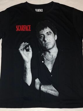 Scarface Tony Montana Black Graphic Tee - Men's Shirt